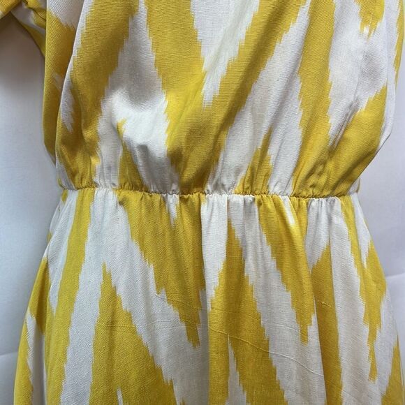 Punicana Sultan one sleeve silk blend Maxi dress in yellow and white size XS - Picture 4 of 14